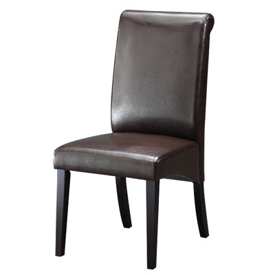 Jasmine 18.3'' H Faux Leather Upholstered Oak Side Chair