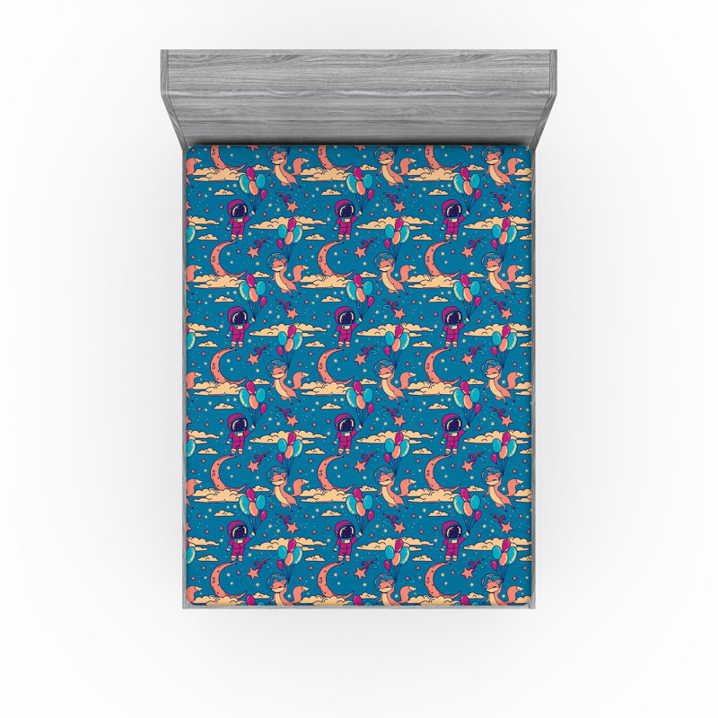 Multicolore Ambesonne, Drap-housse pour très grand lit californien