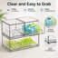 Ensemble de 3 boîtes de rangement pour biberons en acrylique, tiroir transparent empilable pour comptoir, meuble-lavabo, salle de bain, armoire et garde-manger, 2S1L