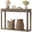 Console cannelée moderne de 47,32 po de largeur avec tablette de rangement, table d'entrée étroite, canapé en bois pour le salon, le couloir, le vestibule-2137149069-2139881768