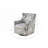 Polyester Upholstered Arm Chair with Round Base