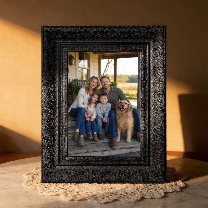 Cadre photo noir 3 pièces pour photos et tablettes de chambre 11 po x 14 po, Noir, 3, L 11 po x H 14 po