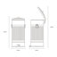 Retro Steel Step On Kitchen Trash Can - 30L-50097319