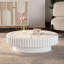 Table de rangement cannelée avec couvercle amovible