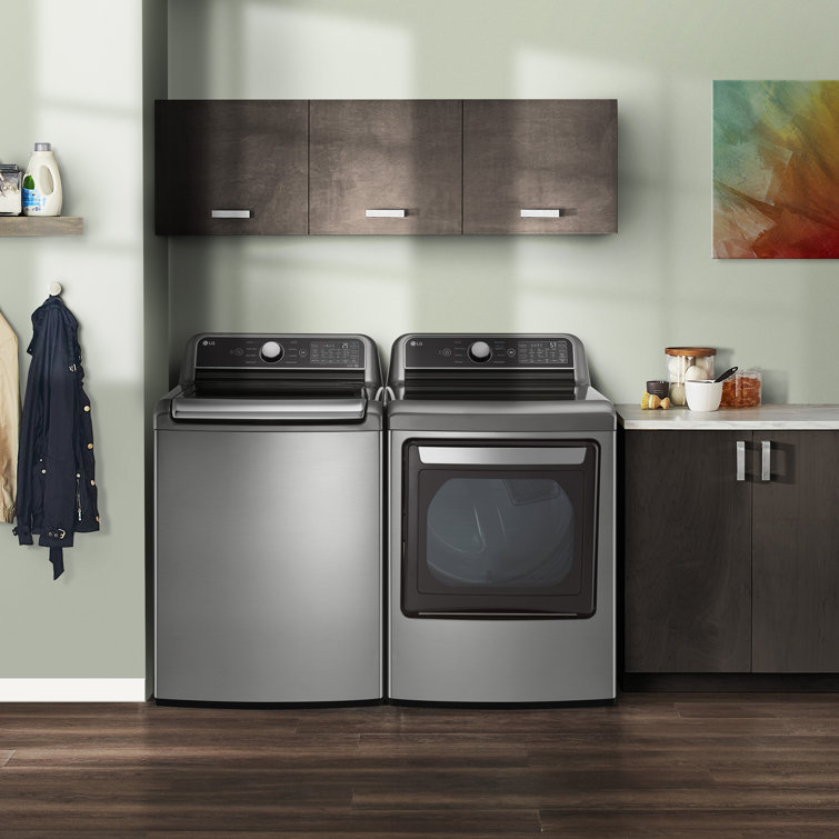 LG 5.5 cu. ft. Mega Capacity Top Load Washer with TurboWash3D Technology  and 7.3 cu. ft. Ultra Large Capacity ELECTRIC Dryer with EasyLoad Door