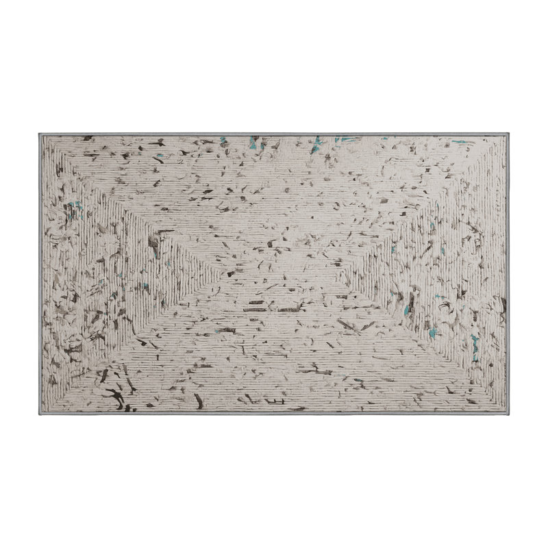 Machine Washable Gray Area Rug, Runner 2' x 5'