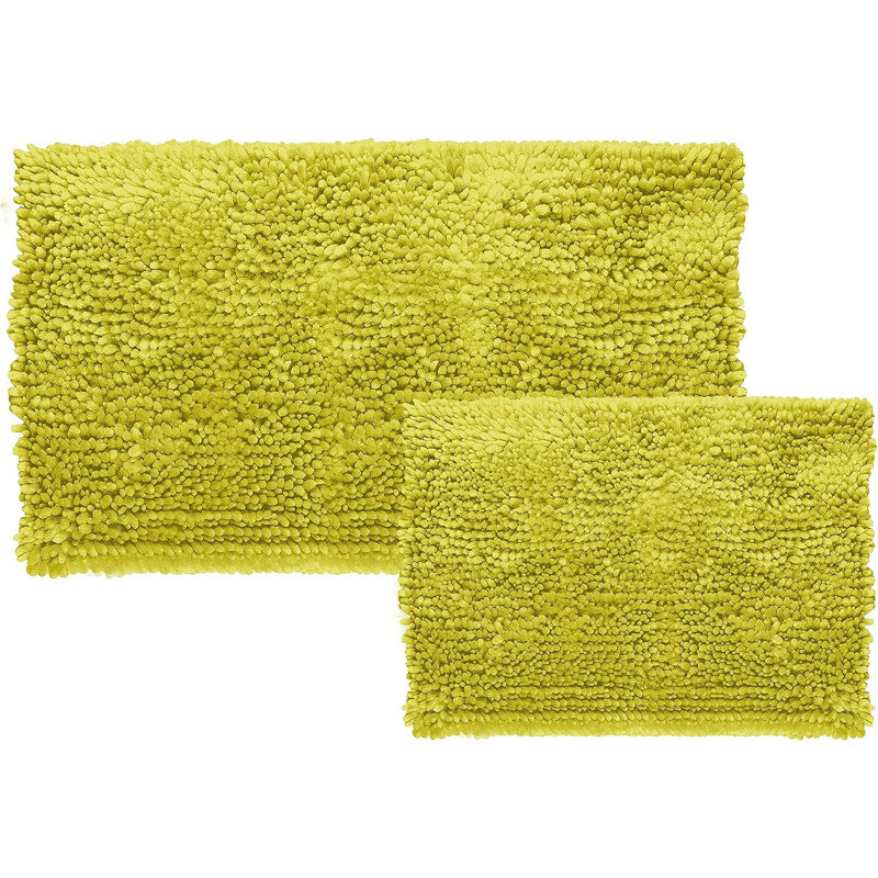 Microfiber Non-Slip Bath Rug, Yellow