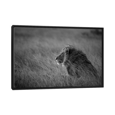 Lion King 1 Piece Single Picture Frame and Floater Frame Wall Art on Canvas