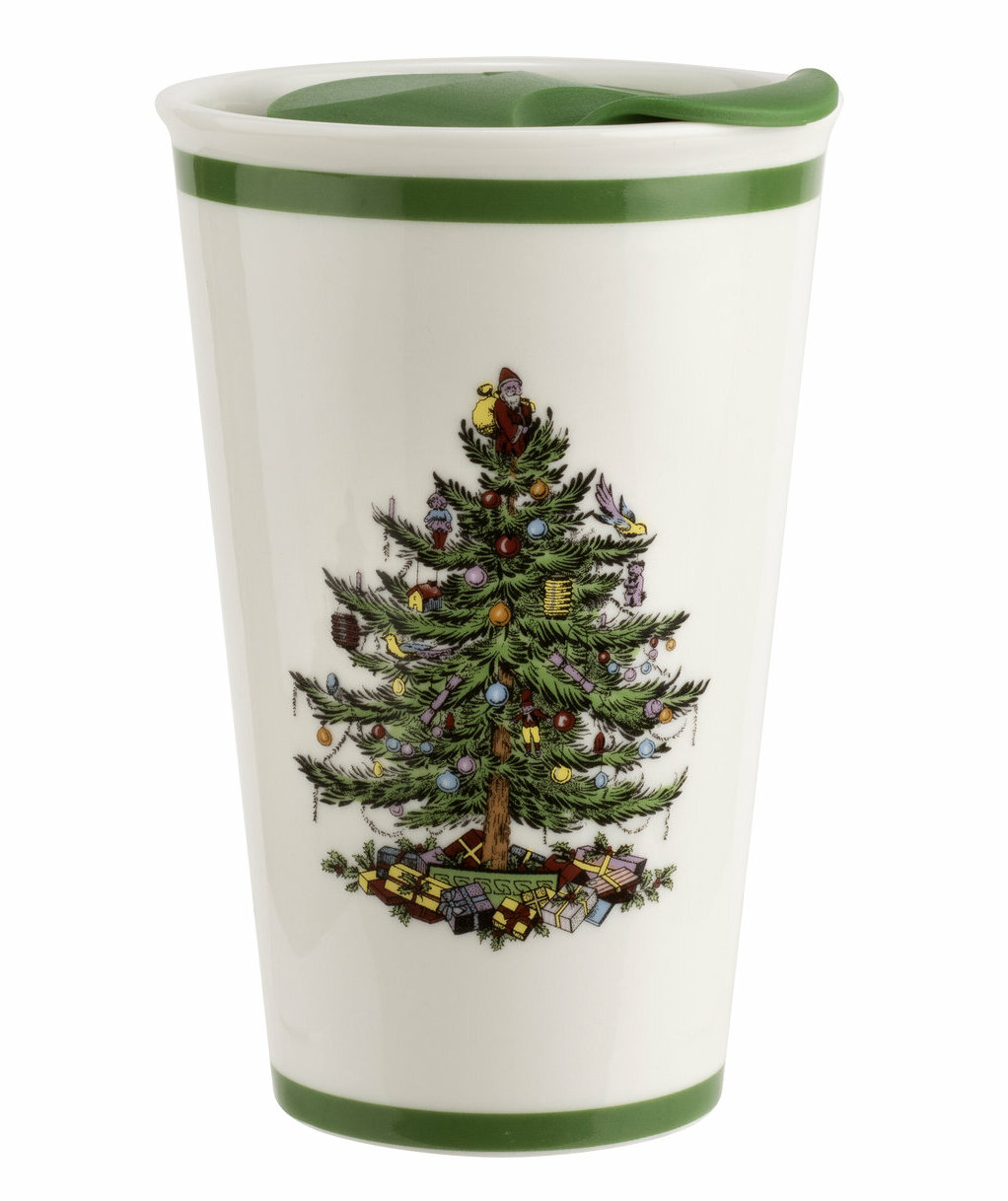 Spode Christmas Tree Travel Mug With Lid 8Oz Reviews Wayfair