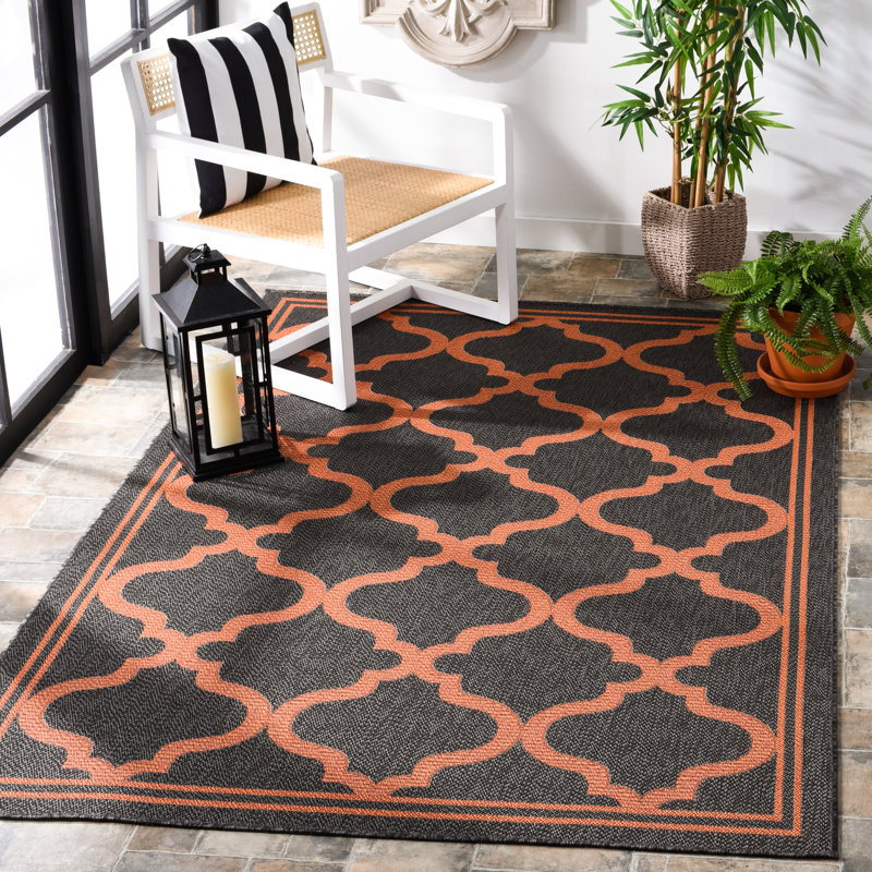 Bermuda Performance Machine Washable Geometric Indoor/Outdoor Area Rug, Rectangle 5'2" x 7'5"