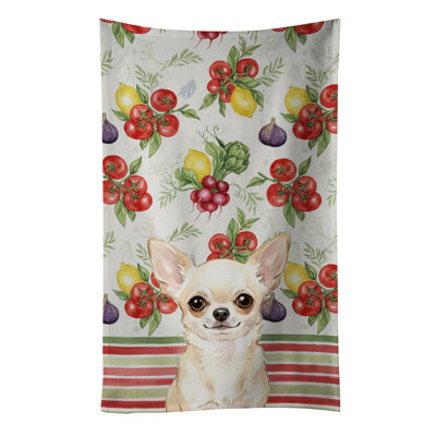 Serviette de cuisine crème chihuahua