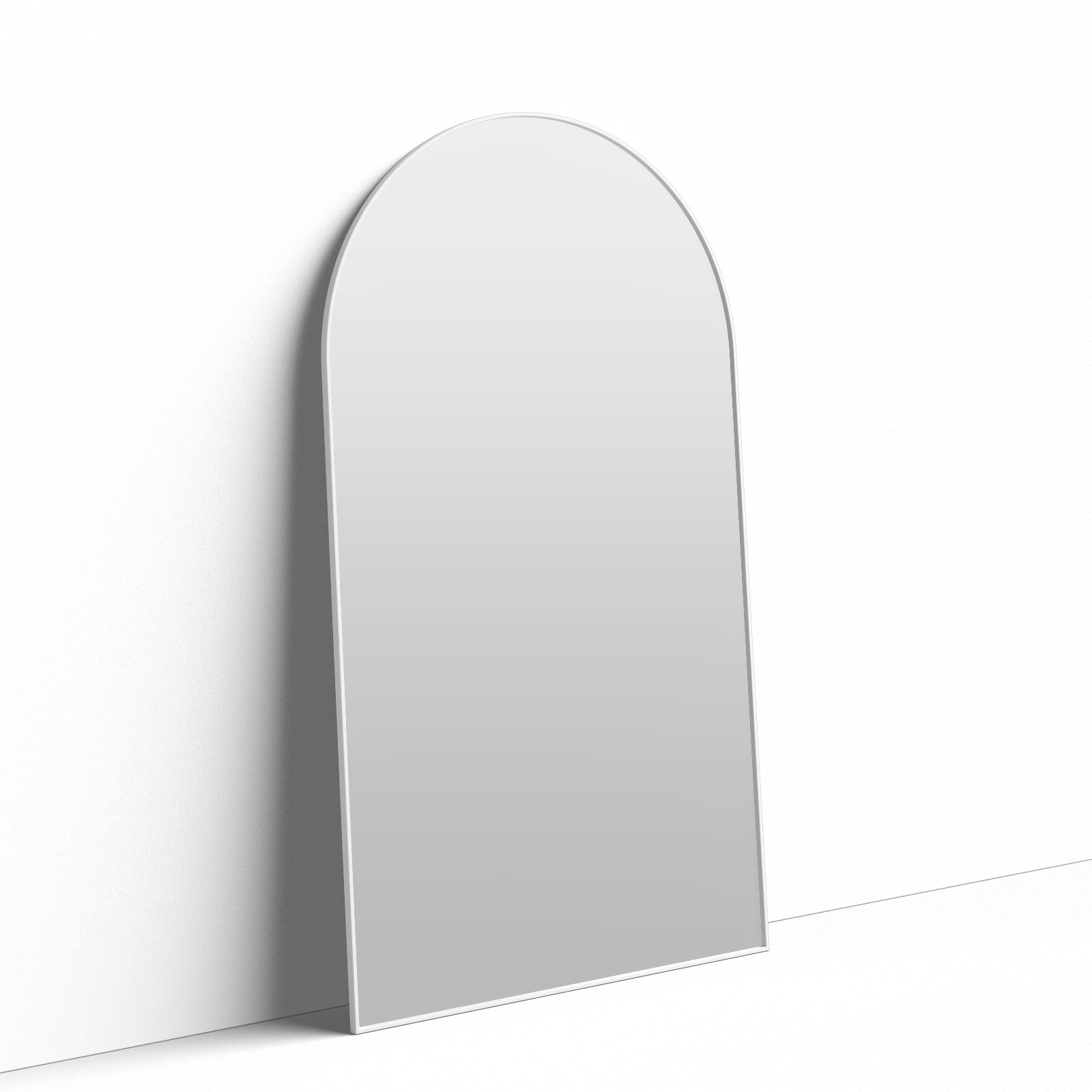 Kira Metal Mirror, White, 83" x 48"