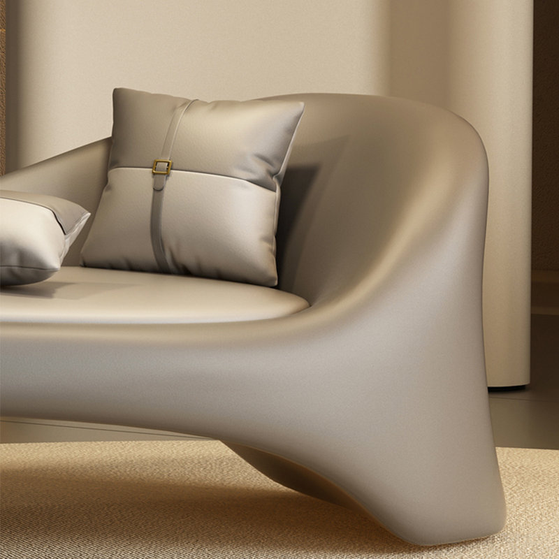 Méridienne incurvée Minimalist Creative, Orienté à droite, Gris foncé / Gris pâle
