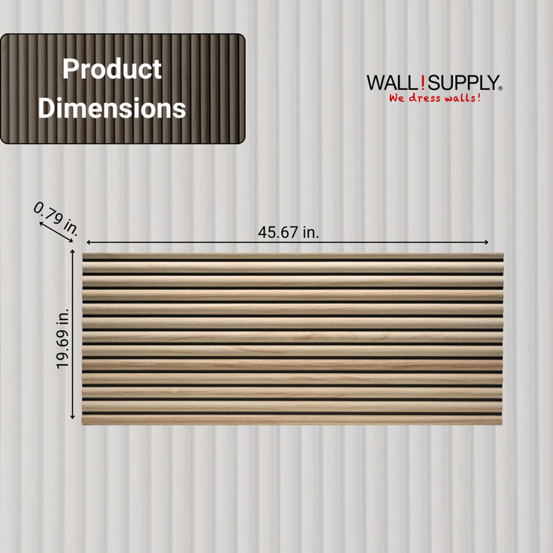 Panneau mural 3D 19,69 "x 45,67" (paquet de 4), Natural
