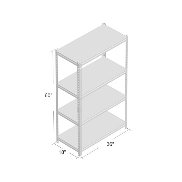 Vergas 60 H x 36 W x 18 D Heavy Duty Shelving Unit WFX Utility