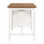 Ensemble de salle à manger 5 pièces à hauteur de comptoir avec tablette de rangement, bois massif, blanc éclatant, 4 sièges