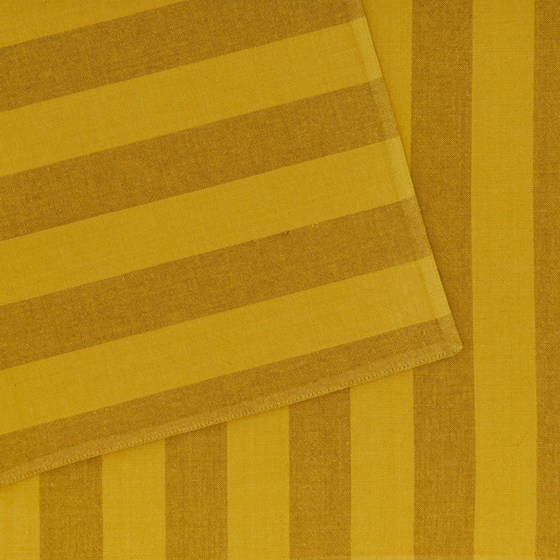 Essential Striped Placemat - Set Of 4, Mustard/Bronze