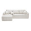 Canapé modulaire en L en similicuir avec méridienne d'angle, canapé à compression en mousse haute densité, canapé sans assemblage pour le salon-945249807