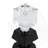 2.4X2.4X5.9" Black And Clear Two Tiered Square Candle Holder