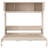 Queen Murphy Bed with Storage Cabinets, Wall Mounted Folding Bed with Shelves - Rustic Black Finish, Farmhouse Style-1181141432