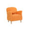 Fauteuil d'appoint confortable en velours côtelé à motif arlequin avec accoudoirs de salon-134234303
