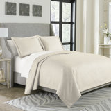 Potenza  3-Piece Queen Bed Throw Set - Pearl