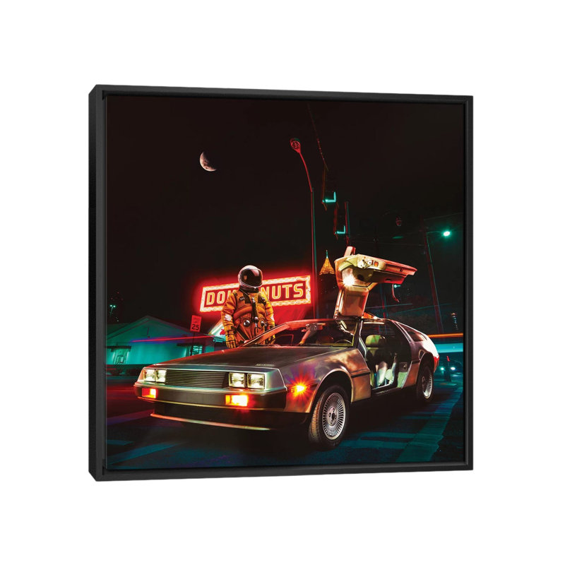" 237 AM " by Seamless, 12" H x 12" W x 1.5" D, Black Framed Canvas