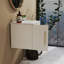 Meuble-lavabo mural de 24 po avec lavabo, charnières à fermeture en douceur, lavabo en céramique, assemblage facile et grand espace de rangement