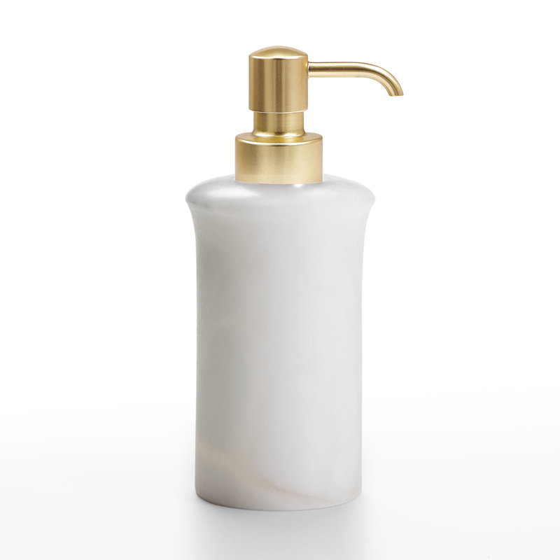 Alisa Soap Dispenser, White/Matte Brass