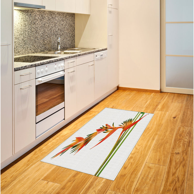 Floral High Density Long Fiber Poly Threads Decorative Area Rug Carpet, Rectangle 2'7" x 5'