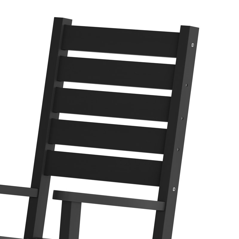 Chaise berçante en plastique Collis, Noir