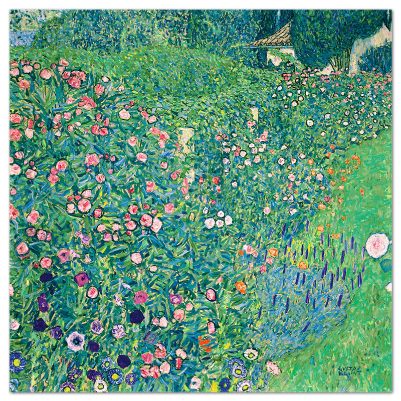 Italian Garden by Gustav Klimt - No Frame Painting on Plastic / Acrylic, 65cm H x 65cm W