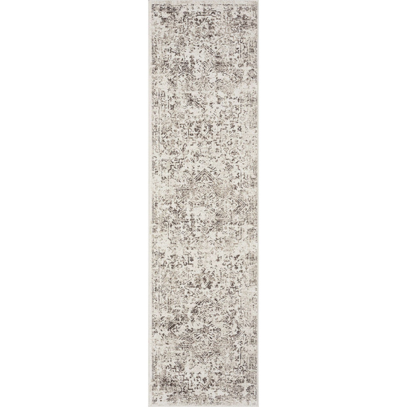 Tapis floral délavé Liliana, Tapis de couloir 2 pi 7 po x 10 pi