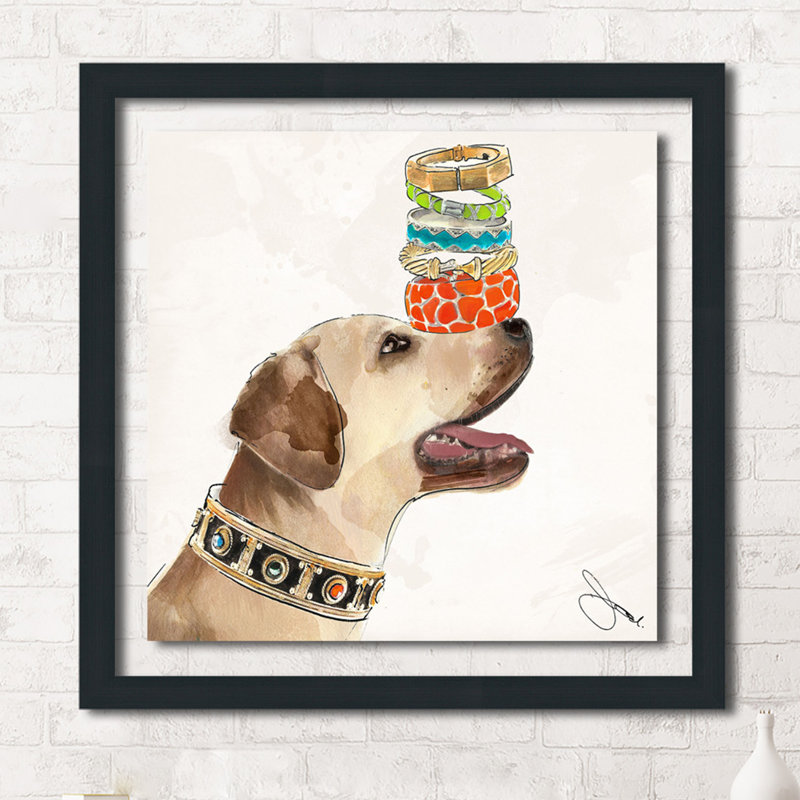 «Accessory Hound», impression, H 31,5 po x l 31,5 po x P 1 po, Cadre espresso