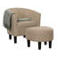 Anges Upholstered Barrel Chair with Ottoman-1616579775