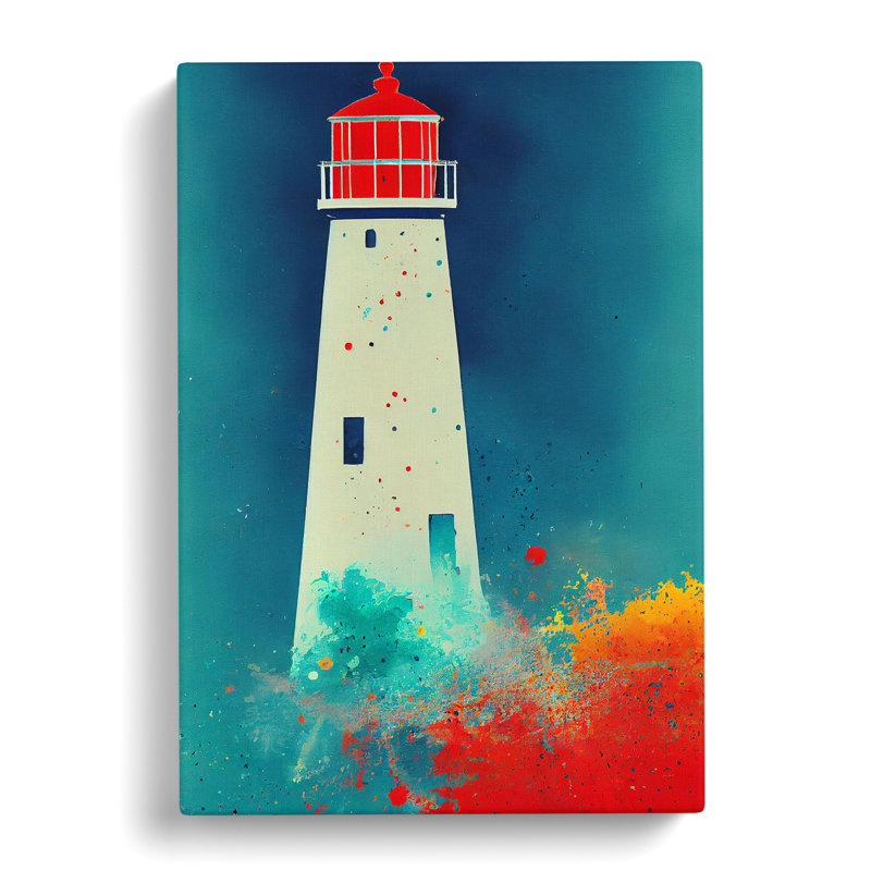 Lighthouse Splatter Vol.1 - Wrapped Canvas, 50cm H x 35cm W x 3cm D