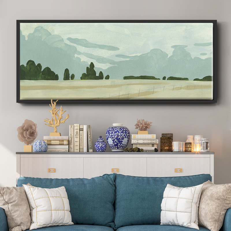 Farmland Study I- Framed Canvas, 24" H x 60" W