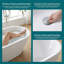 Baignoire autoportante moderne en acrylique de 55 po, baignoire ergonomique avec isolation à double couche, drain et trop-plein chromés