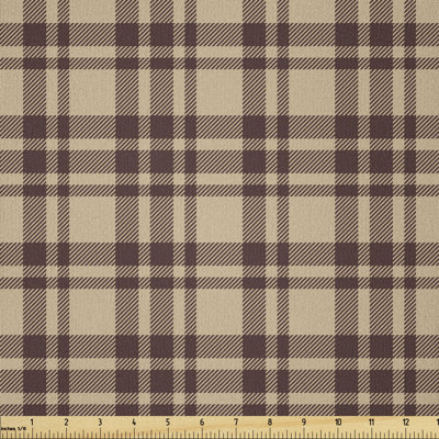 Daiwikjeet Old Fashioned Check Scottish Inspired Geometric Design Fabric