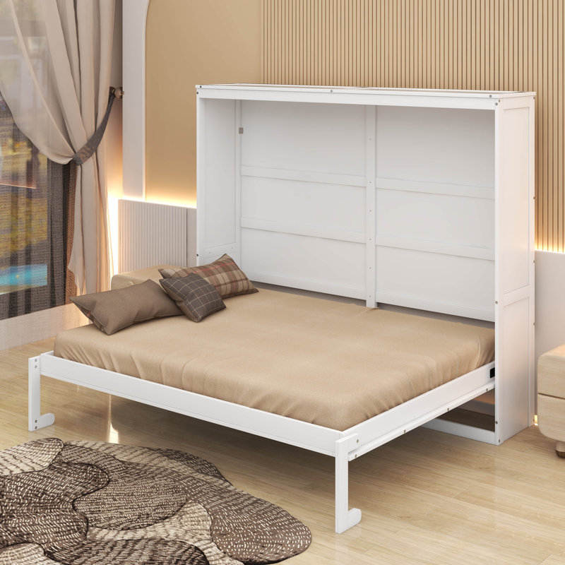 Grand lit escamotable mural, Blanc, Grand