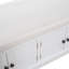 Storage Bench With 4 Doors And Adjustable Shelves, Shoe Bench With Removable Cushion For Living Room, Entryway (White)-1362401455