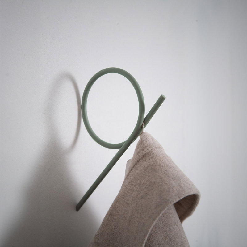 Spinder X BUDDE Steel Wall 1 - Hook Coat Rack, Green