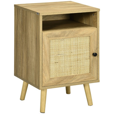 39cm W Engineered Wood Bedside Table