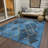 Machine Washable Indoor/Outdoor Xhevrie Blue Rug-1040198297
