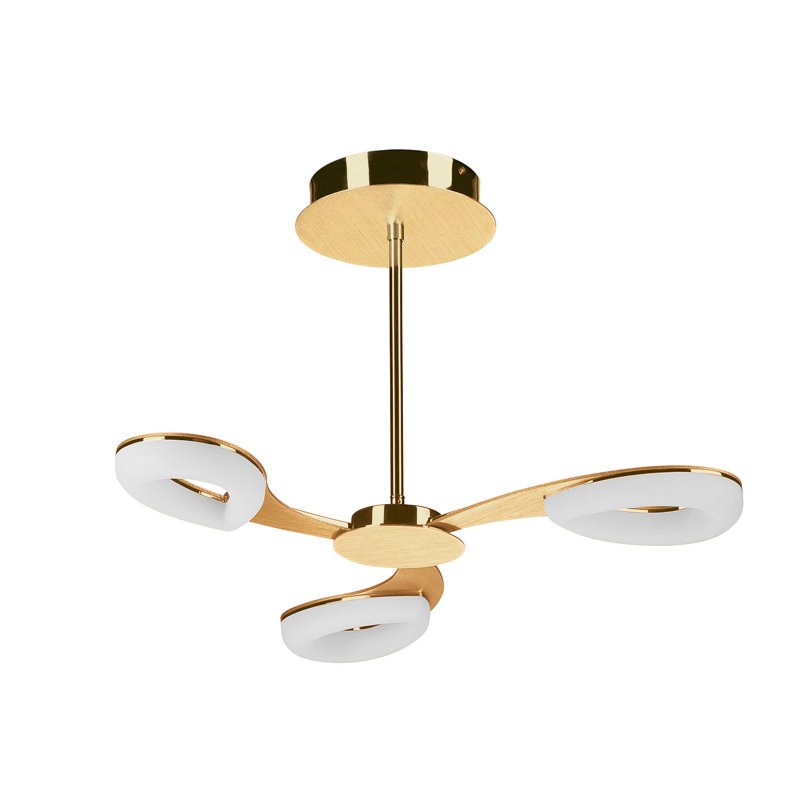 Ohlson 3 - Light Shaded LED Chandelier, Gold