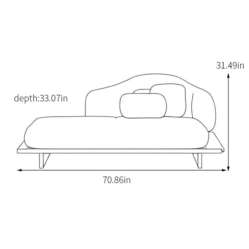 Chaise longue confortable en mousse haute densité, Orienté à droite
