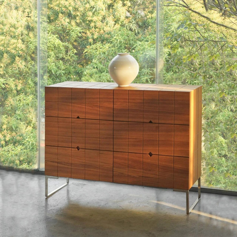 Solid Wood Six-Drawer Sideboard