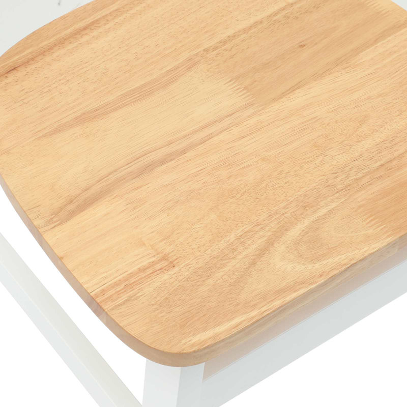 Taunda Solid Wood Accent, White/Natural