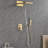 High-End Modern Luxury 3-Function Shower Faucet Set, Complete Shower System with 22" x 9" Waterfall & Rainfall Shower Head, Handheld Shower and Pressure Balancing Valve-85121179