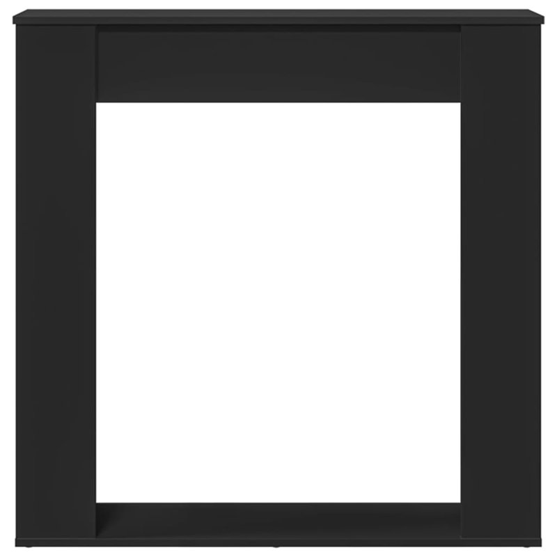 Engineered Wood Fireplace Surround, Black